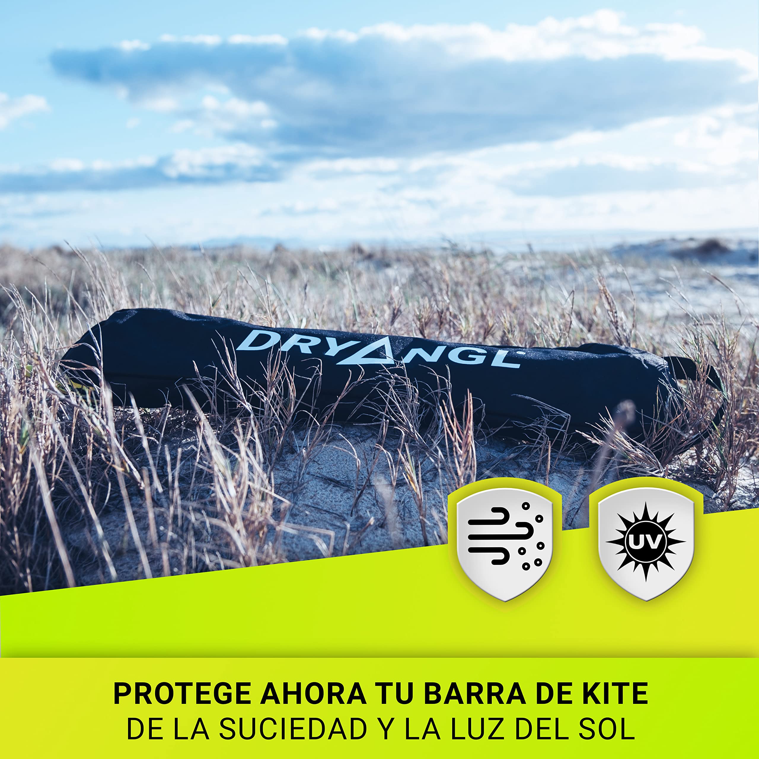 Bolsa Protectora Kite Control Bar Cremallera Doble Cara Inserto Malla Transpirable Asa Transporte Correa Colgar