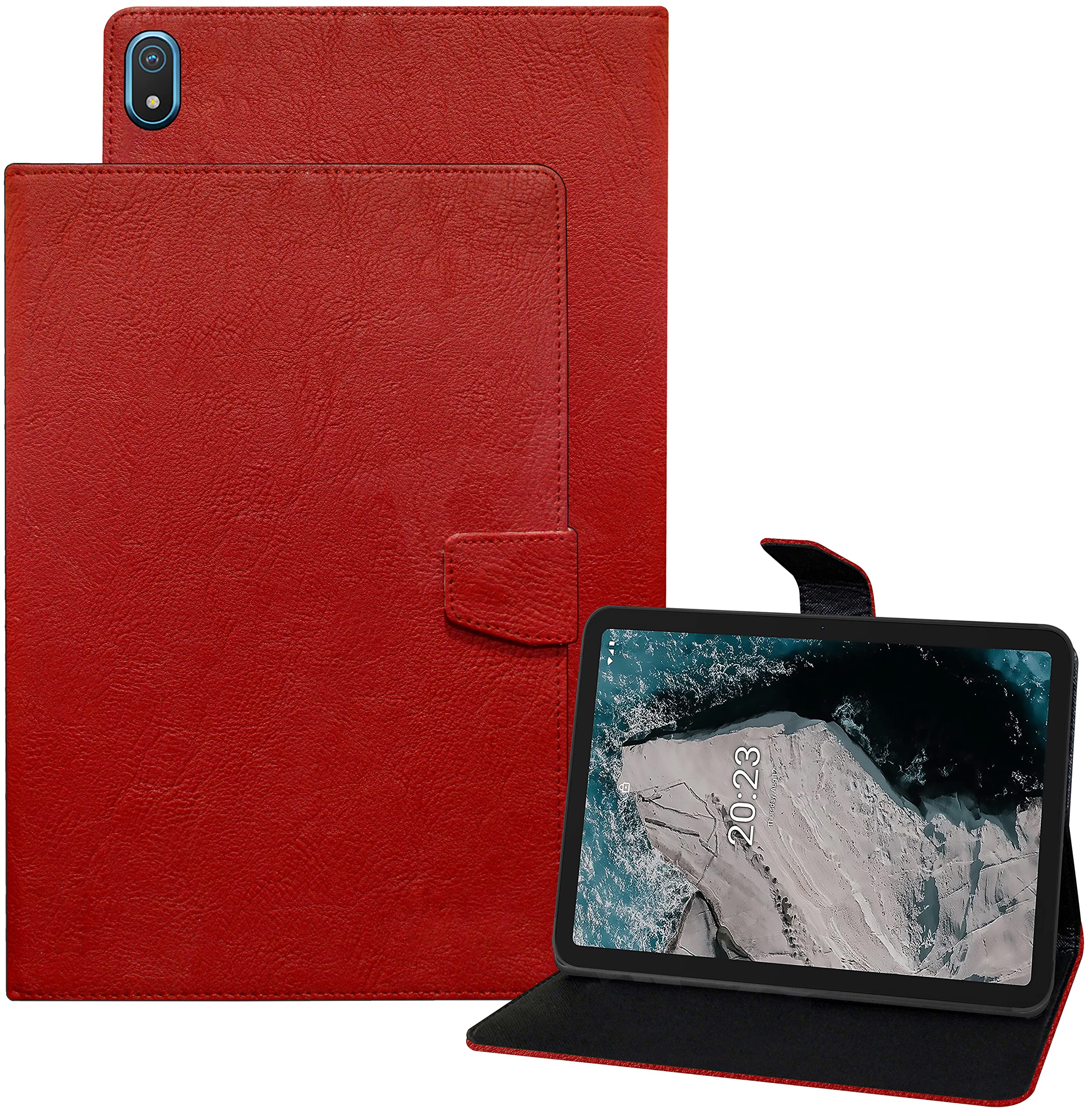 TGK Plain Design Leather Flip Case Cover for Nokia T20 10.36 inch Tablet Red (B09LLQHQ6T) Amazon Price History, Amazon Price Tracker