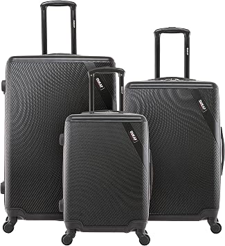 DUKAP DISCOVERY 3-Piece Hardside Spinner Luggage Set 20/24/28in Durable