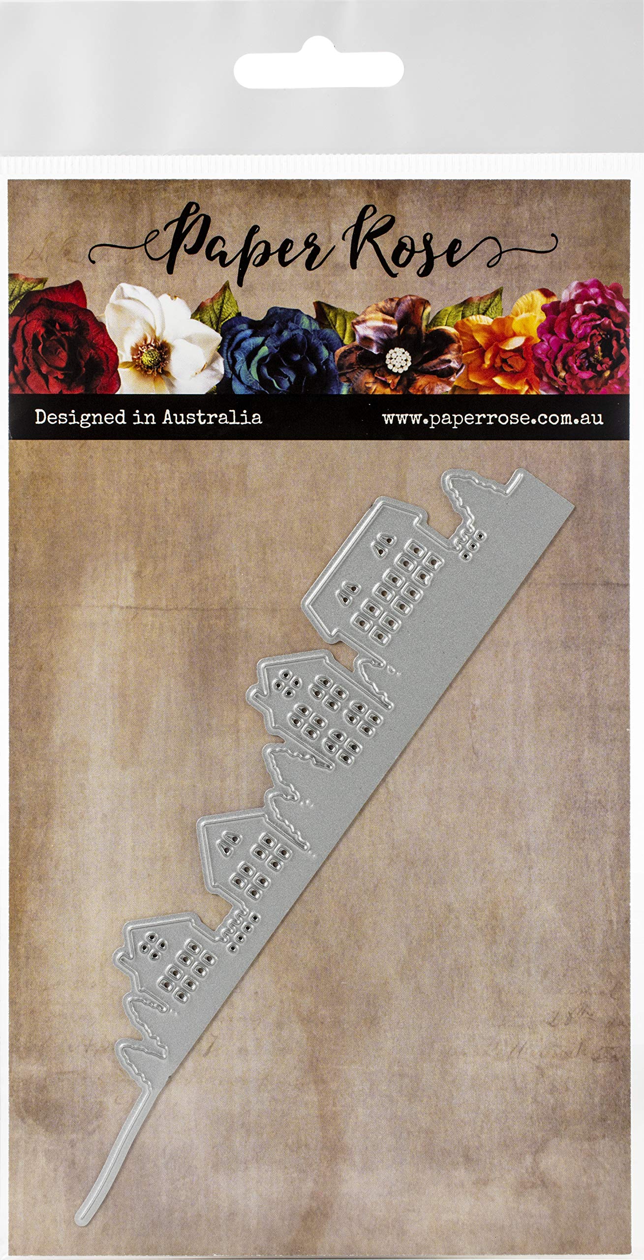 PAPER ROSE -3PL Paper Rose Dies LTTL, Little Houses Border, One Size