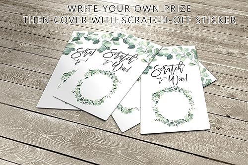 Miniatura 2 de Your Main Event Prints 50 tarjetas para raspar con certificado de regalo en blanco de eucalipto: cupones perfectos para vacaciones, eventos y