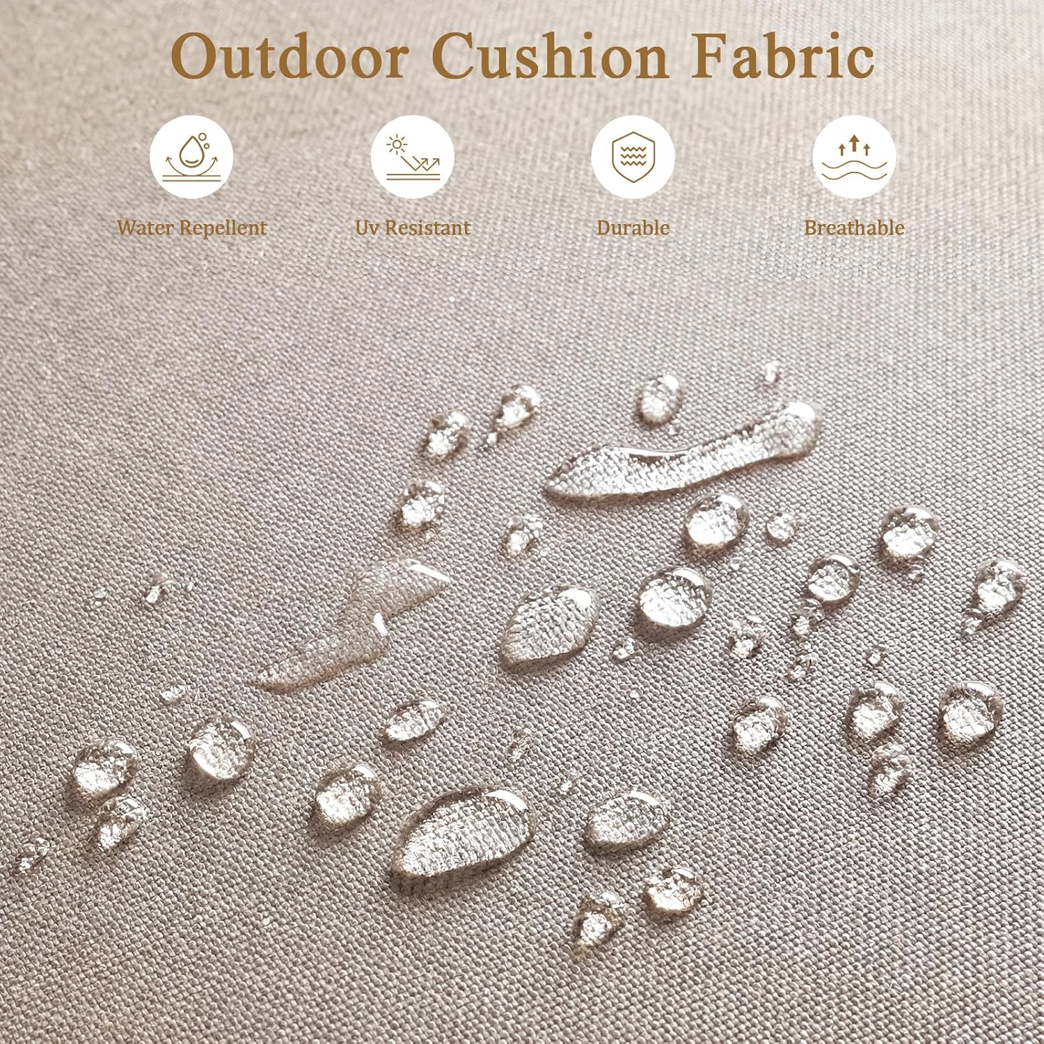 Luxury Patio Furniture Chairs Set - 2 Pieces All Weather Wicker Outdoor Couch and High Back Swivel Rocker Patio Chairs for Deck Yard and Poolside Gray Wicker | Beige Cushions