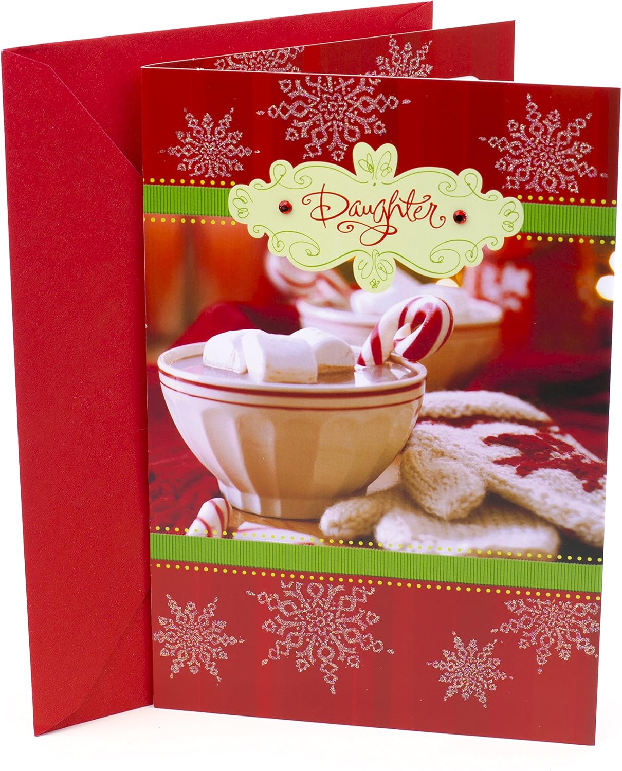 Hallmark Christmas Card for Daughter (Cocoa and Snowflakes)