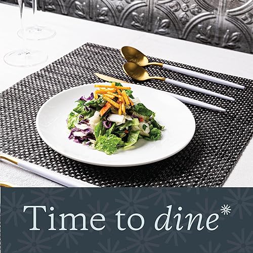 Miniatura 2 de Vikko Plato de postre, juego de 4 platos blancos, porcelana fina, platos de postre apilables de 6 pulgadas, apto para lavavajillas