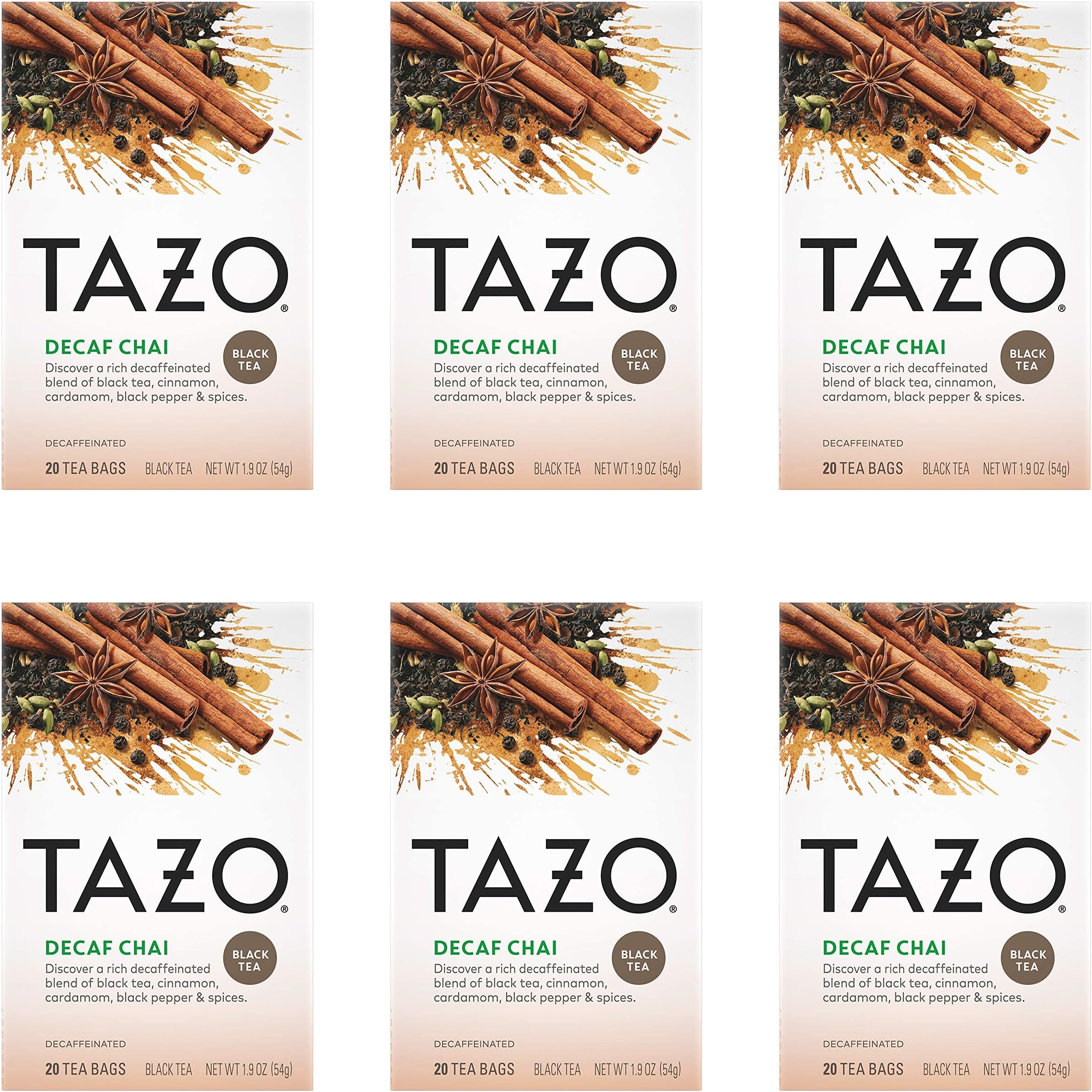 TAZO Turmeric Bliss Herbal Tea Bags, 20 Count (Pack of 6