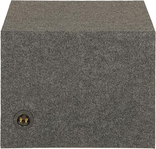 Miniatura 8 de Q Power Caja de subwoofer para vehículo de audio de automóvil de 15 pulgadas, resistente, con ventilación única, cubierta de alfombra, color gris