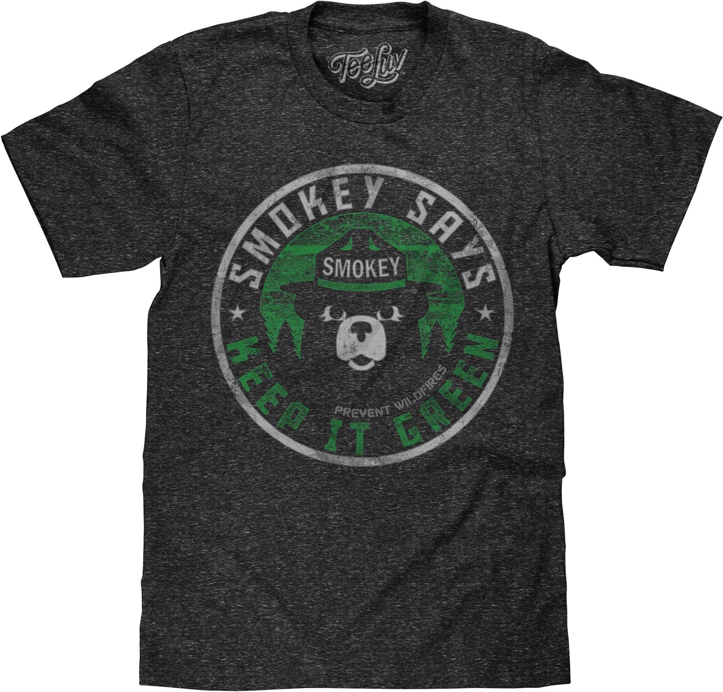 Men's Faded Smokey Bear T-Shirt - Smokey Says Keep It Green Shirt