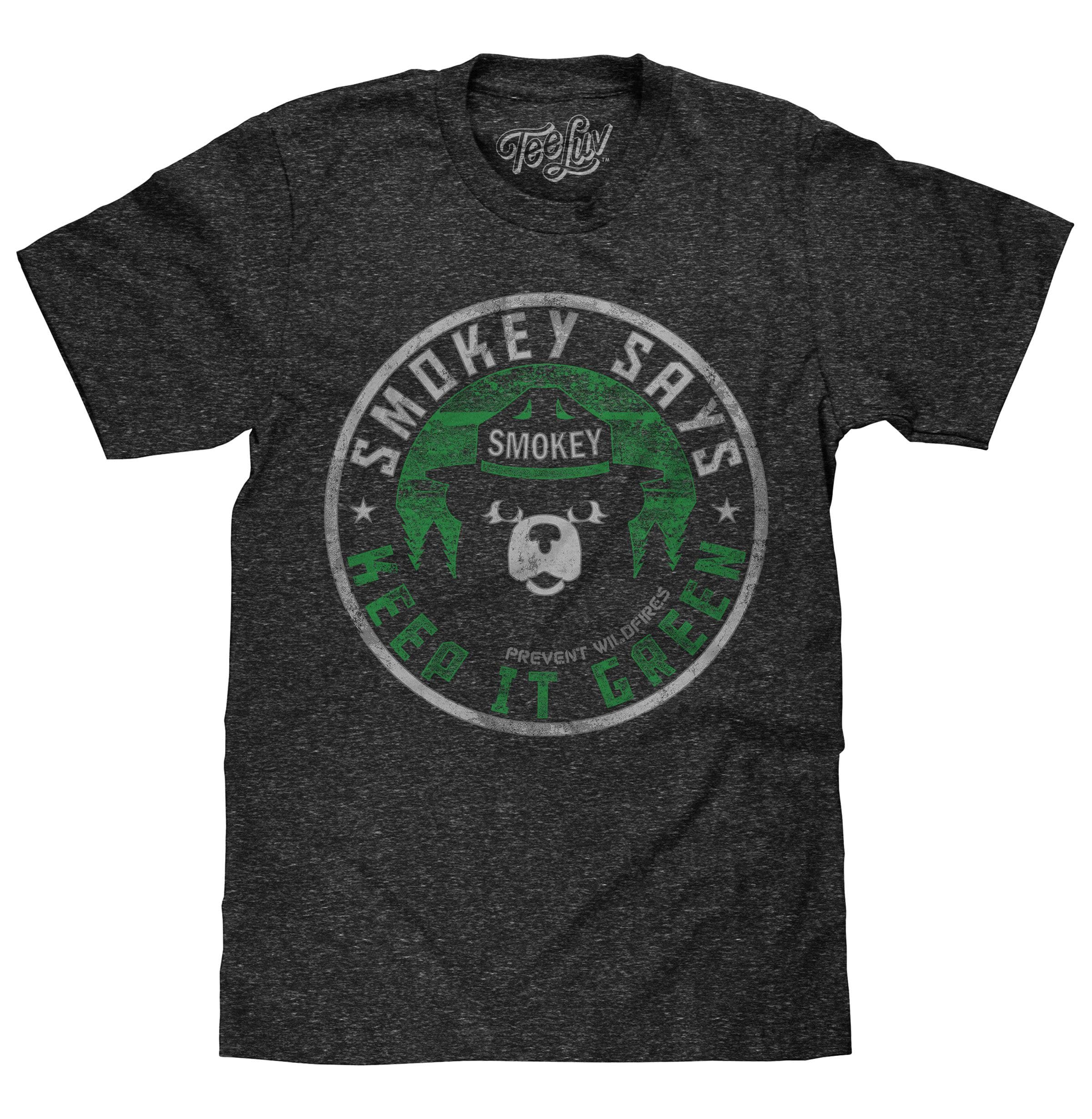 Men's Faded Smokey Bear T-Shirt - Smokey Says Keep It Green Shirt