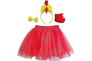 4-Piece Animal Costume Rooster Chicken Tutu