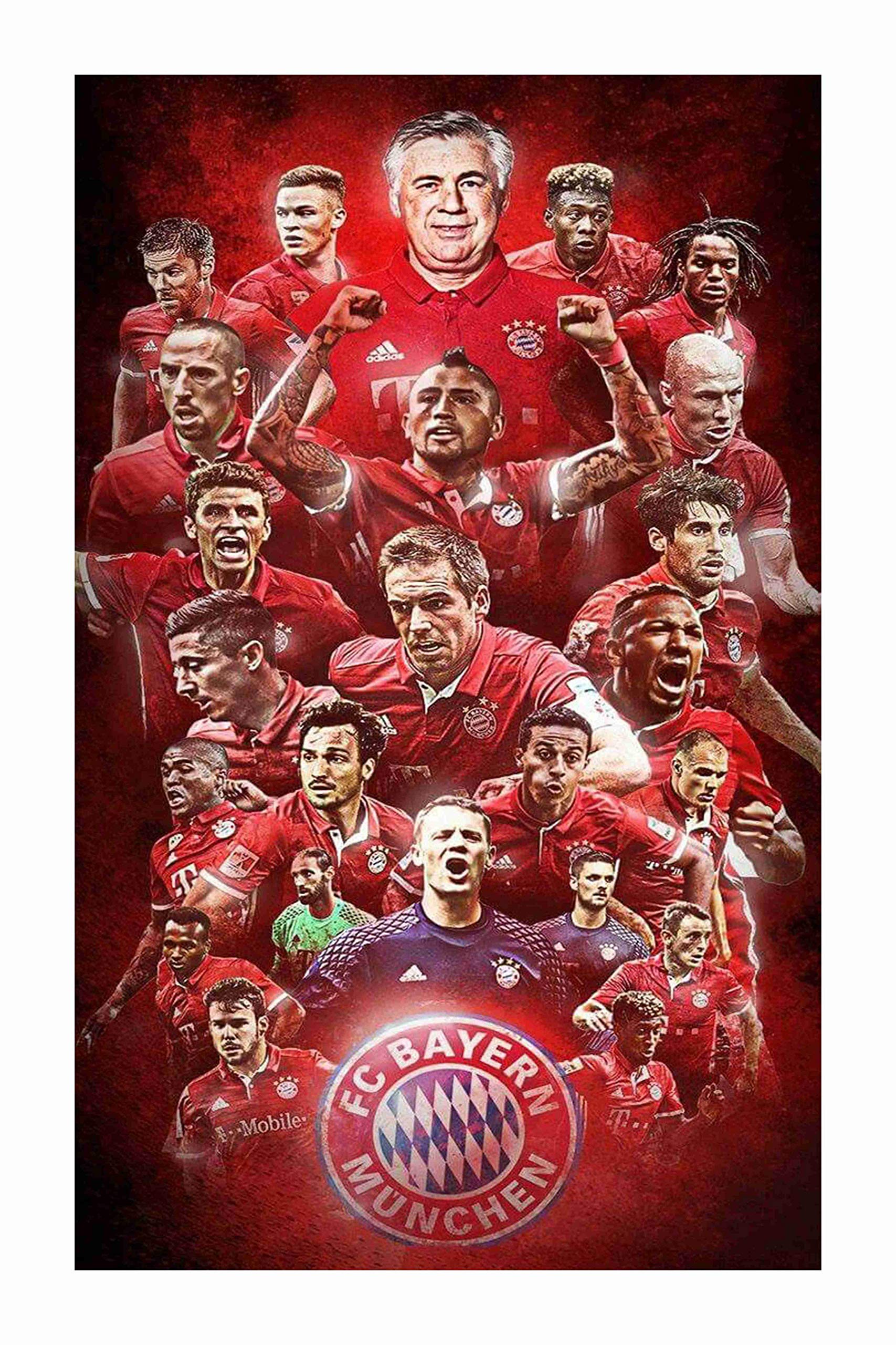 BALDAU PRINTSBALDAU PRINTS FC Bayern Munich Football Club Wall Poster For Room (Gloss Laminated, 12X18 Inch, 300 GSM) M12