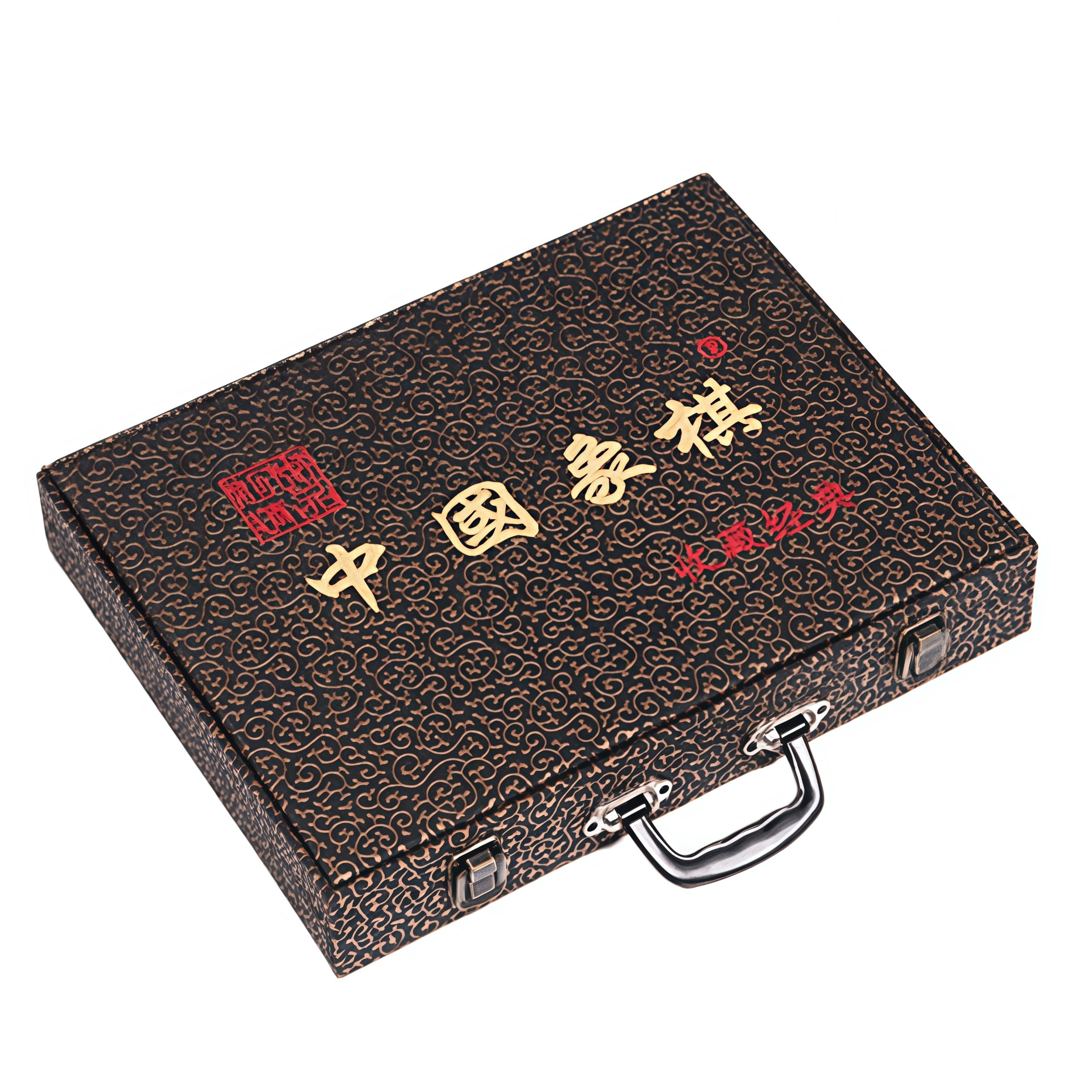 Natural Wood Chinese Chess, Xiangqi Gift Set - Travel Games Sets with Board Games Gift, Xiang Qi Game & Pieces, Chinese Decor & Gifts, Chinese New Year Decor (Small)