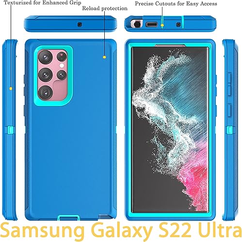 Miniatura 3 de YmhxcY Funda para Galaxy S22 Ultra con película de TPU flexible autorreparable (paquete de 2) y película protectora de lente 2 paquetes, funda de
