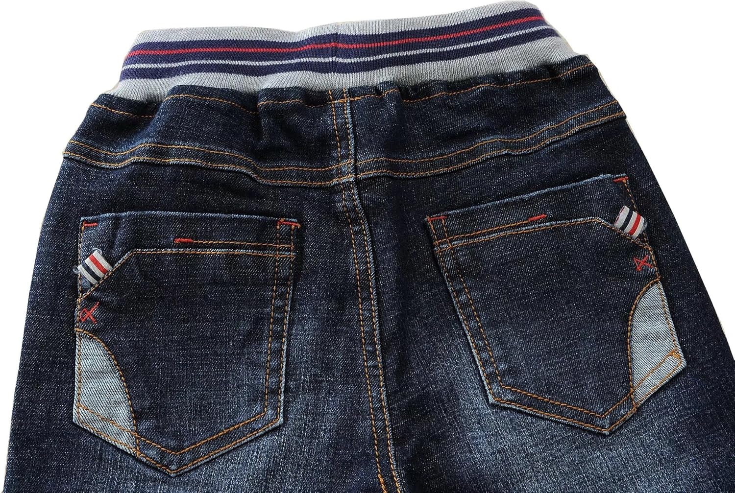 Boys' Elastic Washed Pull On Straight Jeans, 2T-14 Years - Image 4