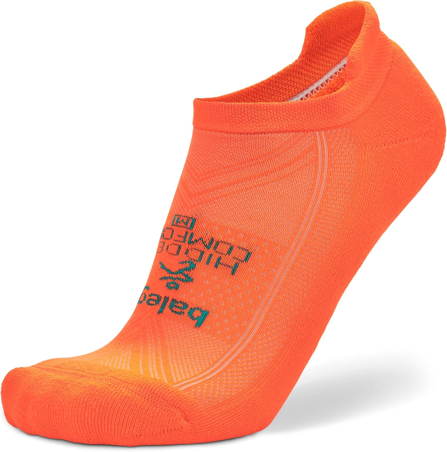 Balega Hidden Comfort Performance No Show Athletic Running Socks for Men and Women (1-Pair), Neon Orange, Small