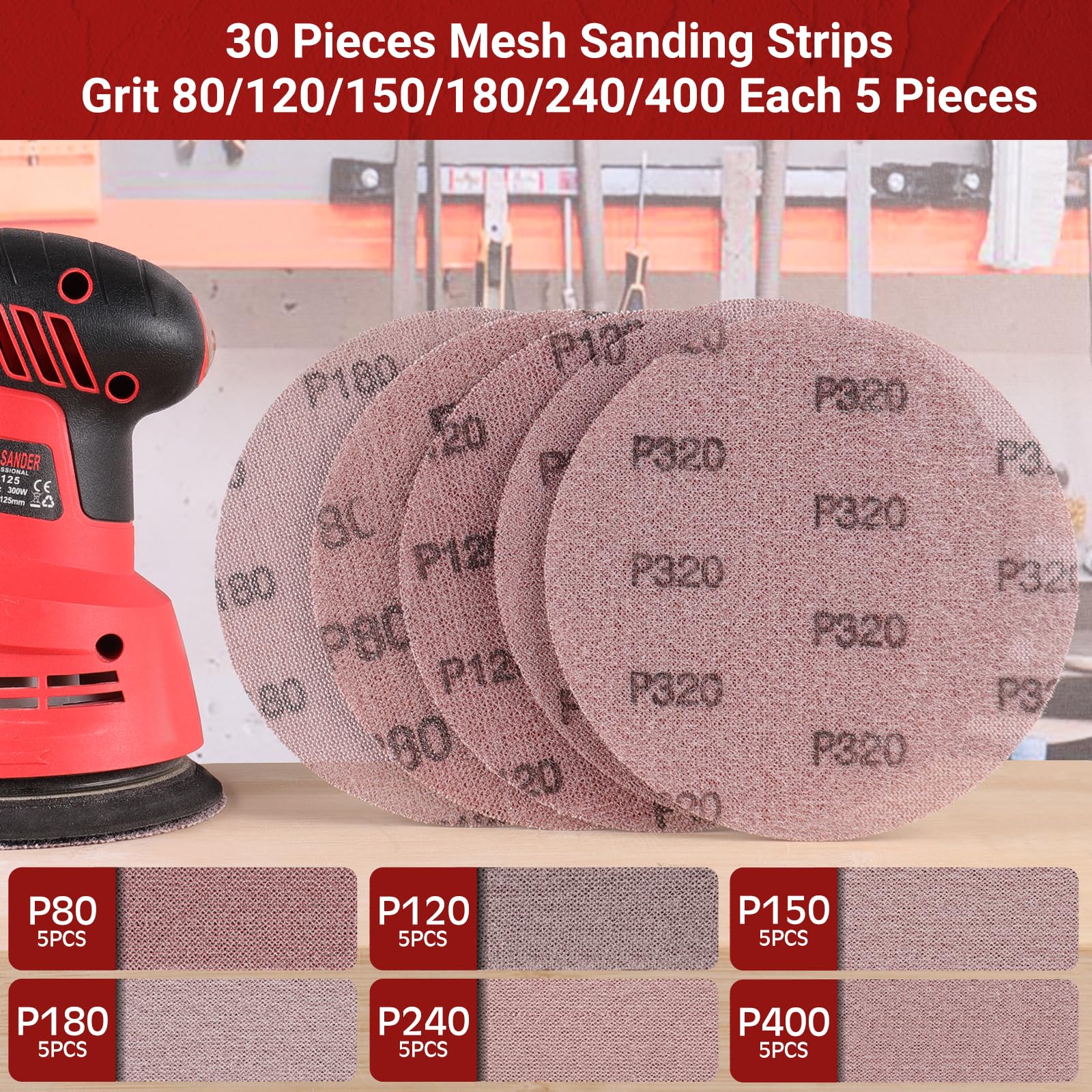 Sruhrak 150mm Mesh Sanding Discs - Image 4