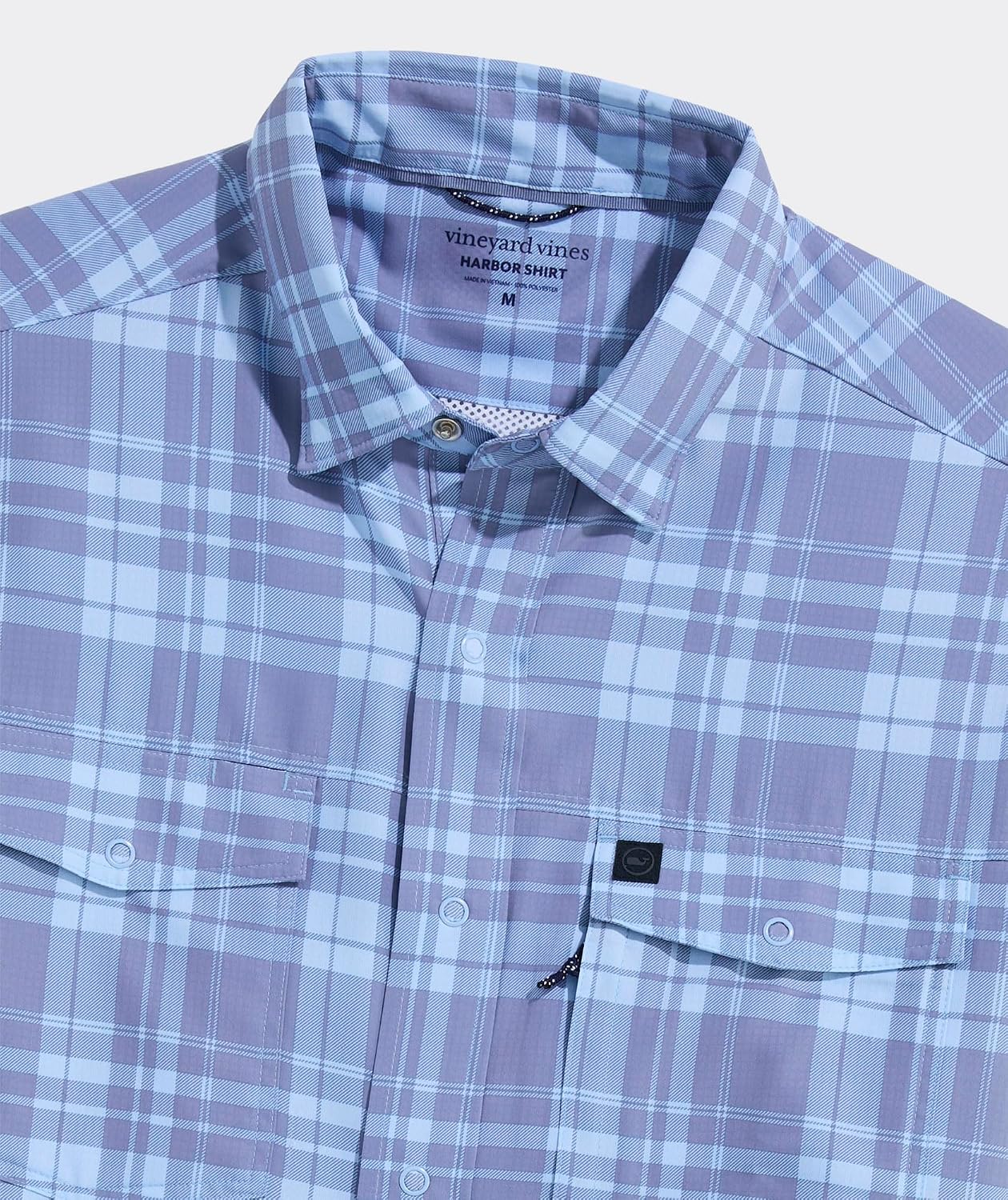 Vineyard Vines Men's Deep Sea Plaid Performance Harbor Shirt