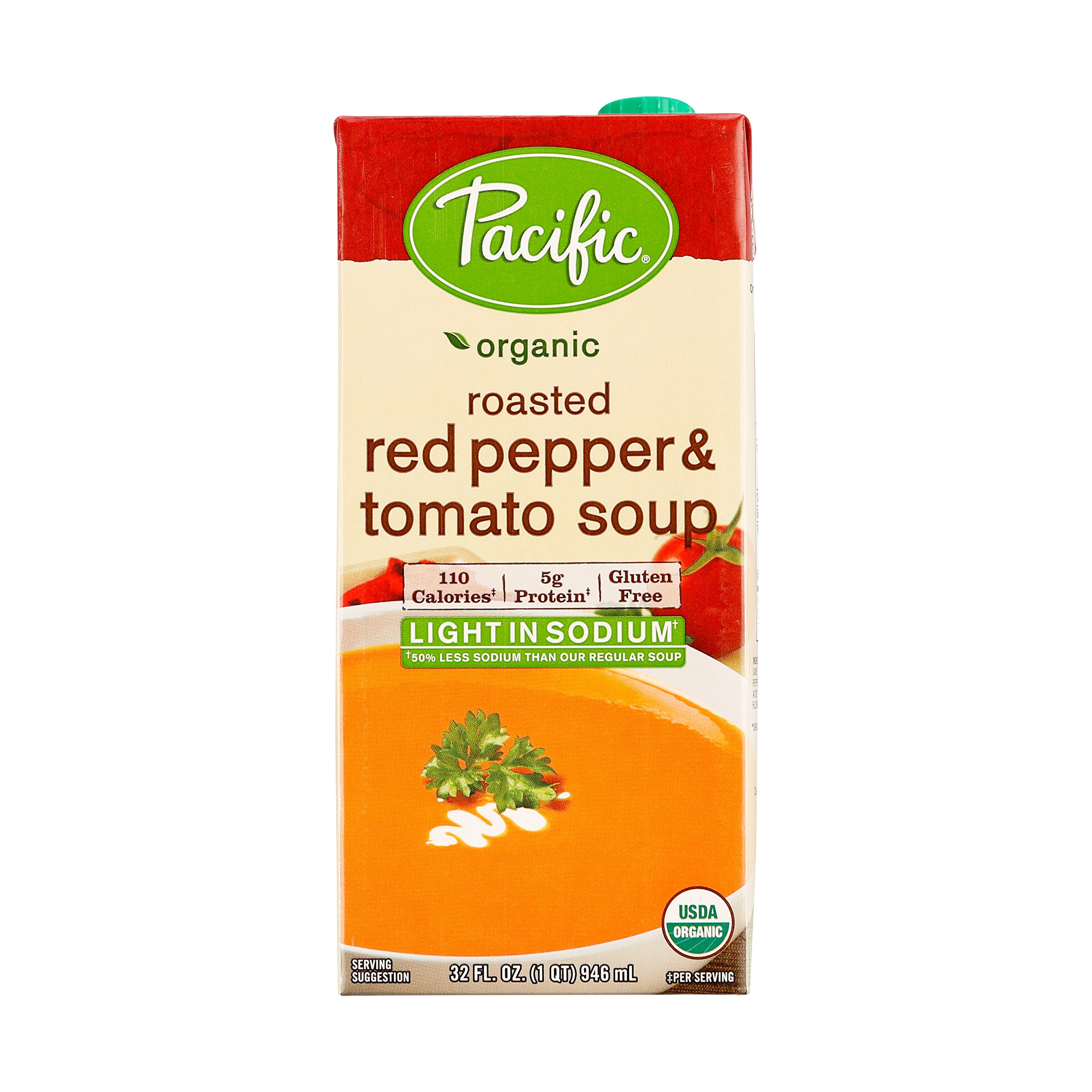 Pacifc Natural Foods Organic Low Sodium Creamy Roasted Pepper Soup (32 Ounce)