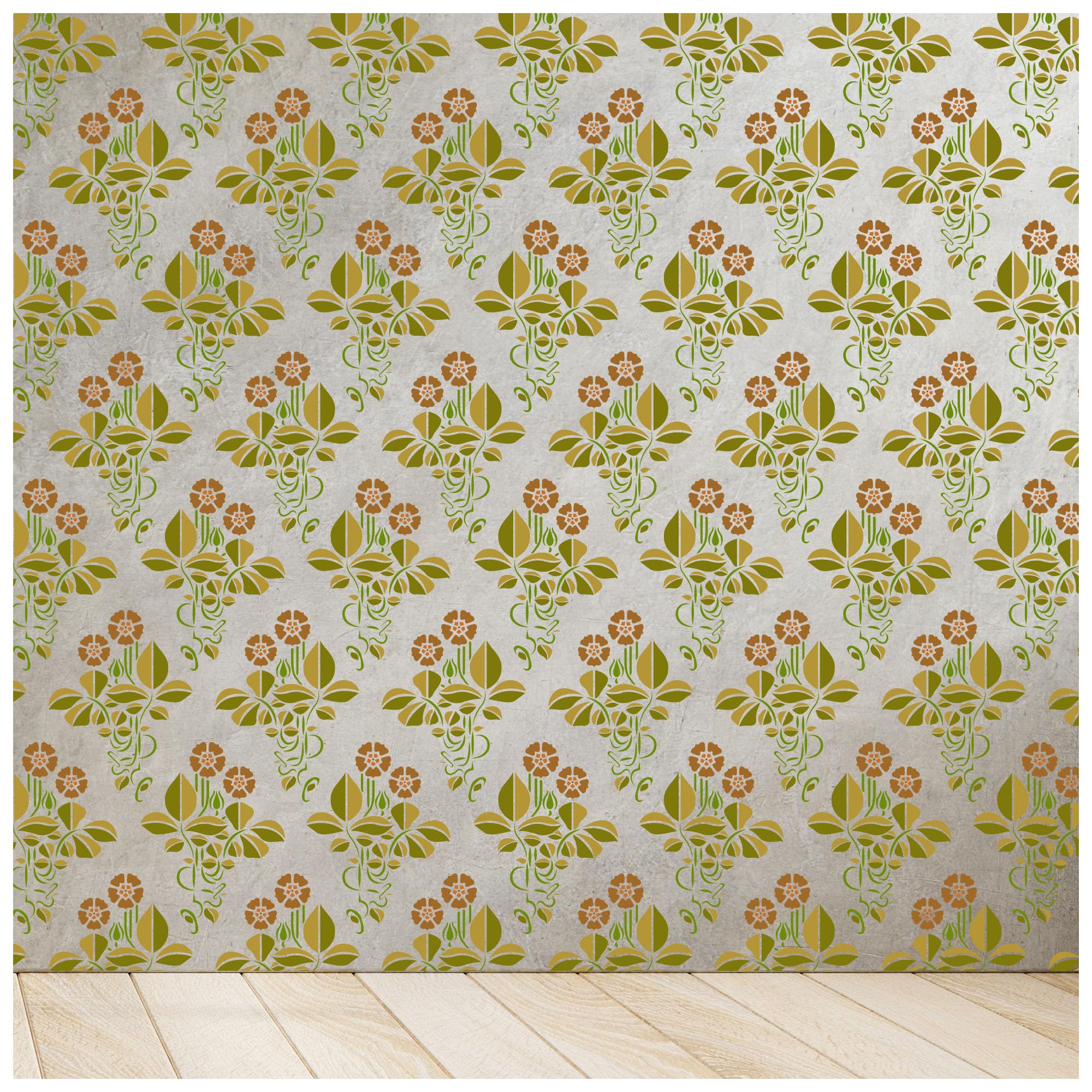 Kayra Decor French Cottage Flower Latest Stencils for Wall Painting - Pack of 1 Sheet Size - 24 X 36 Inch/Design Size 22 X 34 Inch - Large (B0C94MVF69) Amazon Price History, Amazon Price Tracker