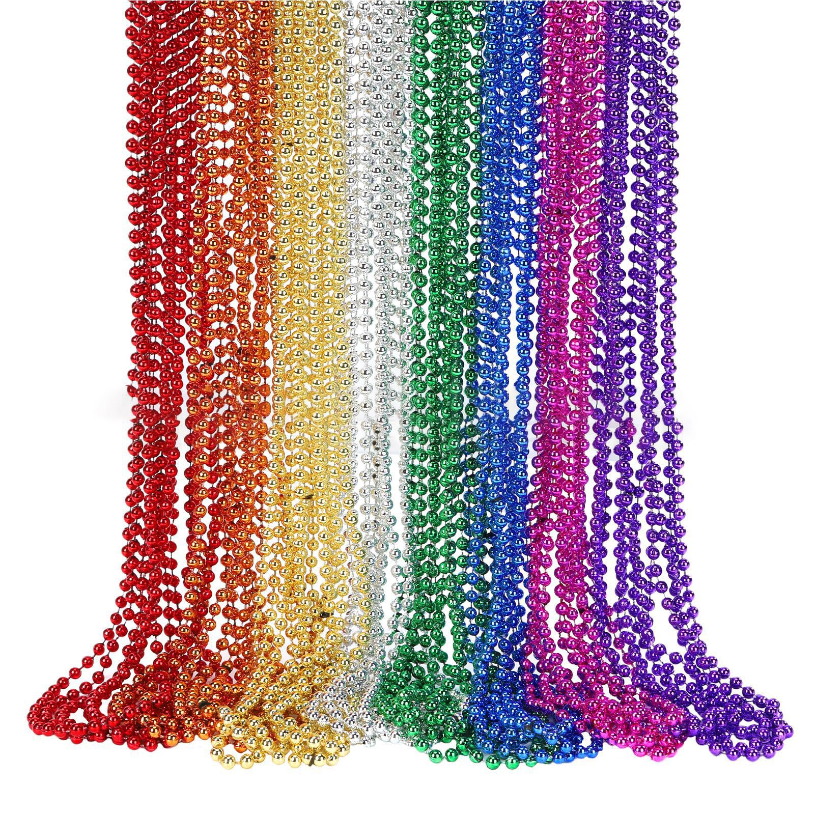 Collares de cuentas para carnaval y disfraces pack de 48 piezas unisex 8