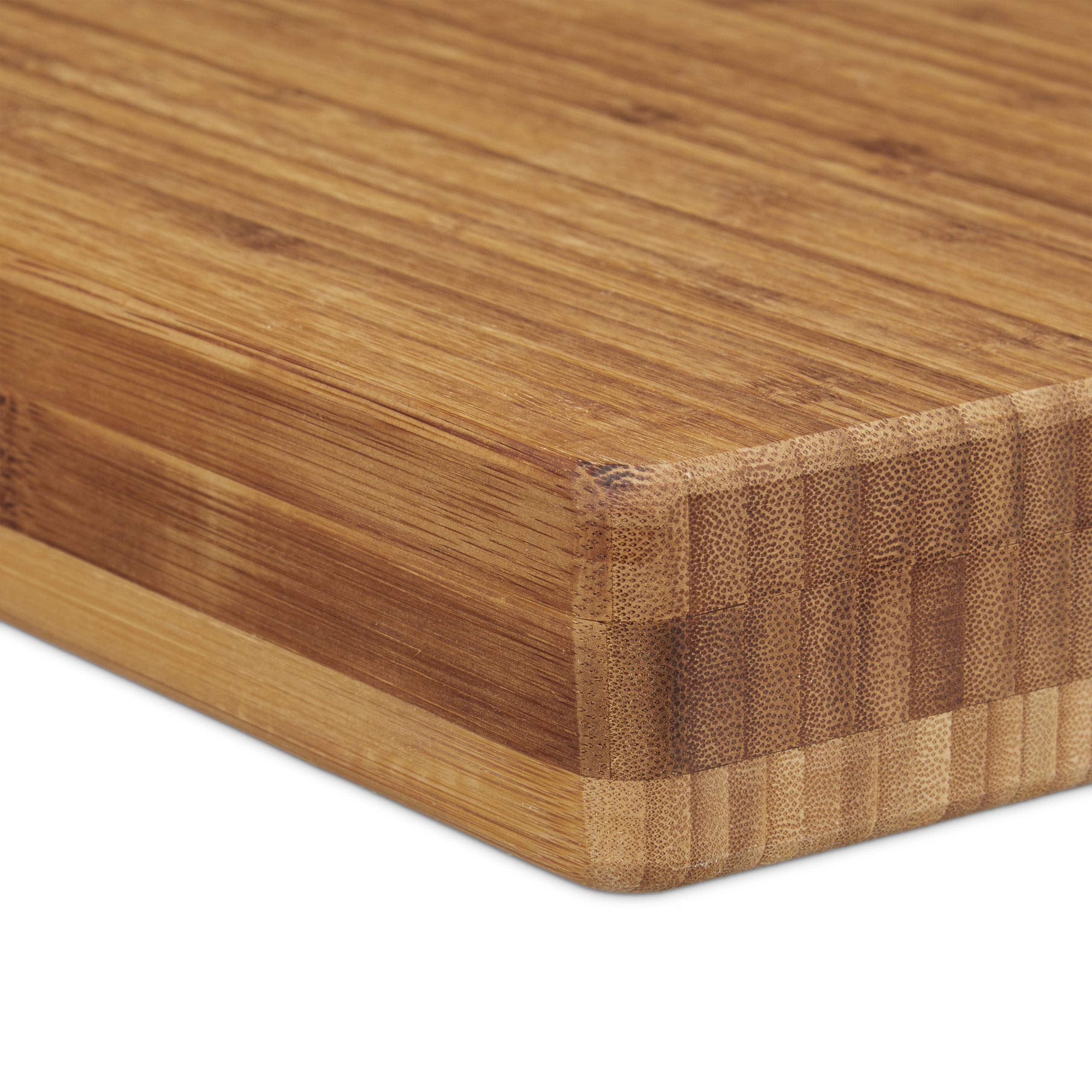 4 Tablas de Cortar Cocina, A Rayas, Fácil de Cuidar, Maciza, Bambú Aceitado, 5,5 x 45 x 35 cm, Marrón