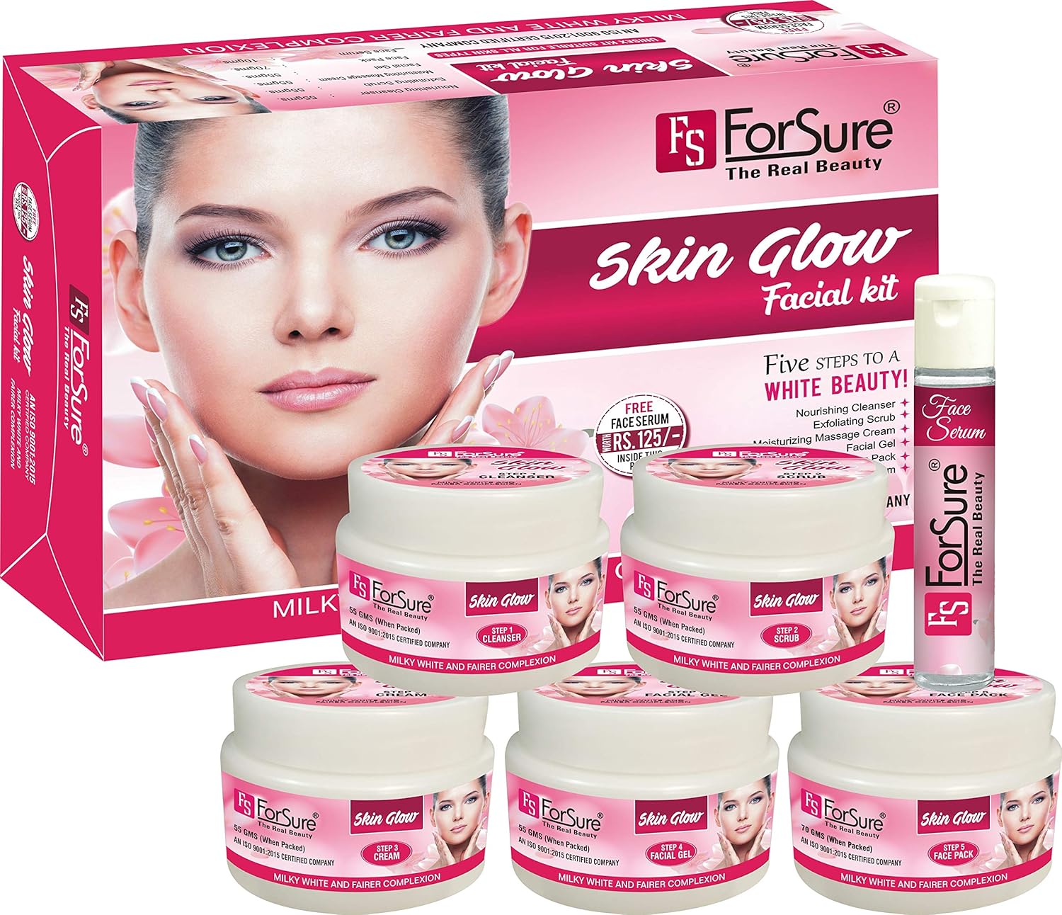 ForSure Real Beauty Party Glow Facial Kit 300g With Serum For Women and