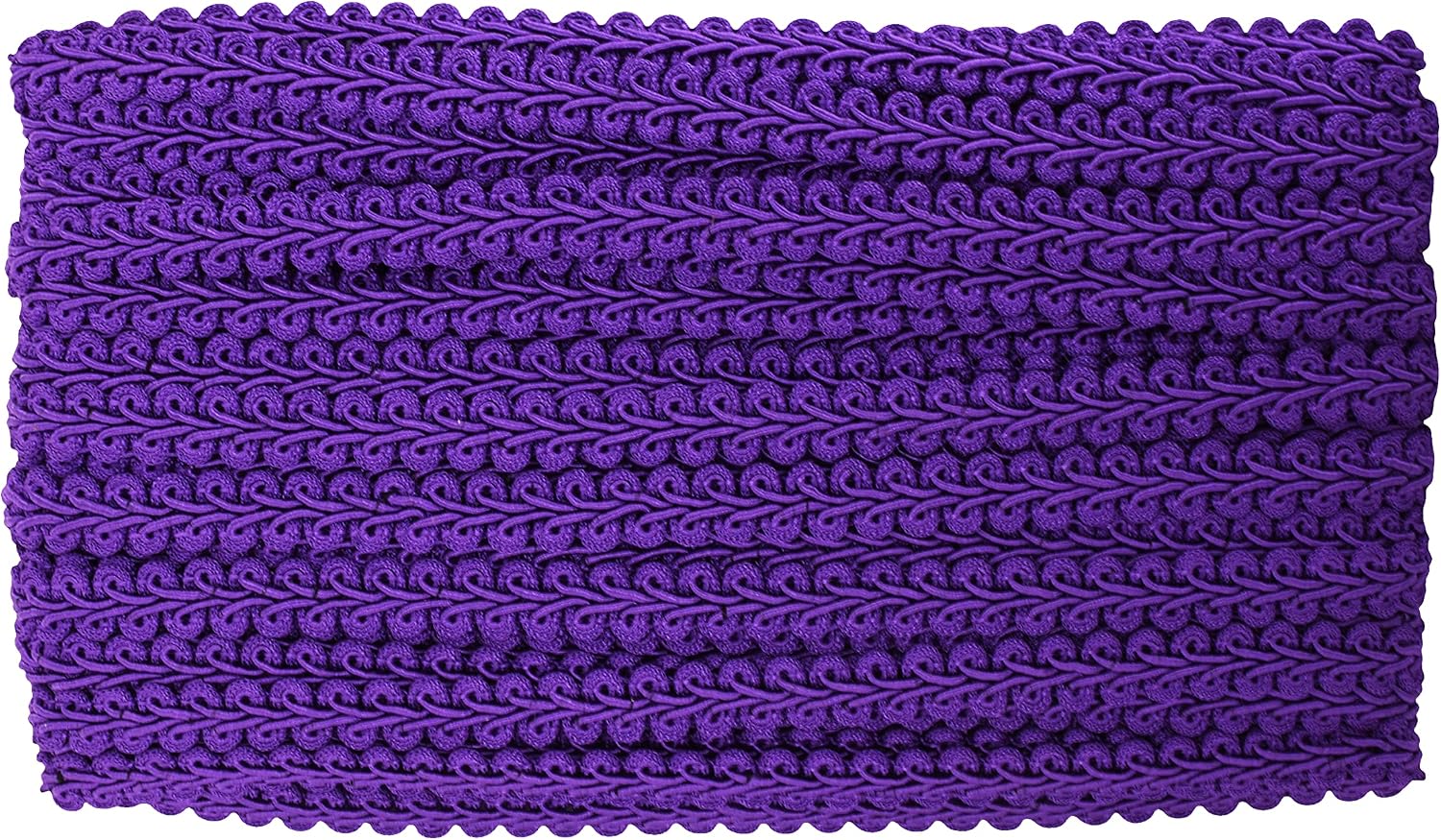 Mandala Crafts Purple Gimp Braid Trim Roll - 3/8 in 30 YDS Flat Fabric French Braided Trim Ribbon - Purple Trim by The Yard for Sewing Upholstery Curtain