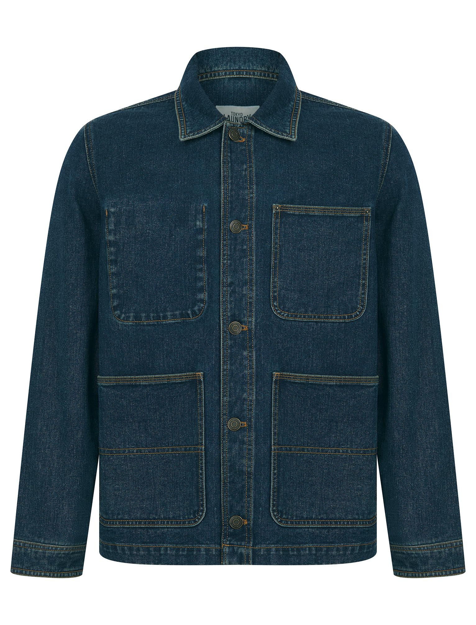 Tokyo Laundry Men's Denim Chore Jacket XL Mid Blue