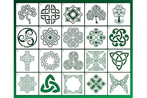 Unlock Celtic Enchantment with 20 Shamrock Stencils!