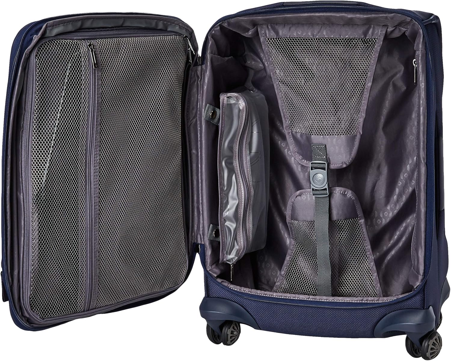 Samsonite Silhouette XV Softside Luggage with Spinner Wheels, Twilight Blue, Carry-On 21-Inch