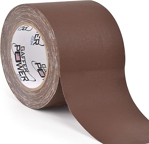 Gaffer Power Real Professional - Cinta adhesiva de grado prémium fabricada en los Estados Unidos, color marrón, 3 pulgadas x 30 yardas, cinta