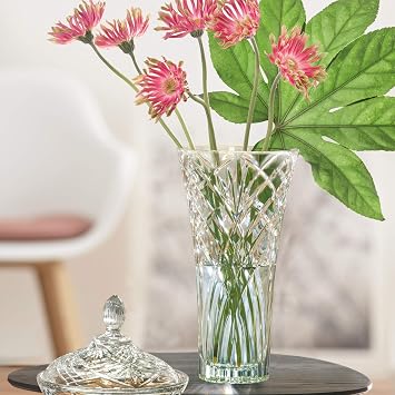 Lorren Home Trends Flower Vase Melodia, Made In Italy. 12 Tall, 6 Opening