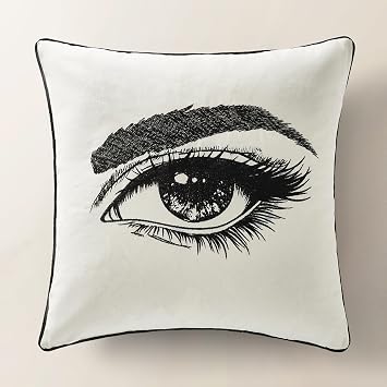Z Gallerie Demure Embroidered Decorative Throw Pillow 22" Accent Pillows for Living Room Sofa, Couch, Bed