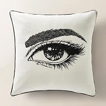 Z Gallerie Demure Embroidered Decorative Throw Pillow 22" Accent Pillows for Living Room Sofa, Couch, Bed