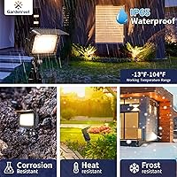Vista 4 de Gardenreet Luz de Inundación LED de Bajo Voltaje - Luz de Lavado de Pared de Paisaje de 7W, 12V al Aire Libre, IP65 Impermeable, Ángulo Ajustable