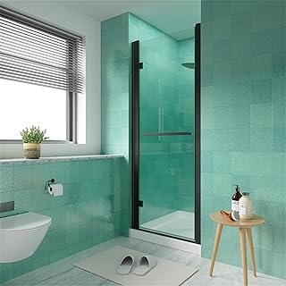 28-30 in.W x72 in.H i-Homare Frameless Pivot Shower Door, 1/4 inch (6mm) SGCC Clear Tempered Glass Pivot Swing Shower Door, Easy to Clean