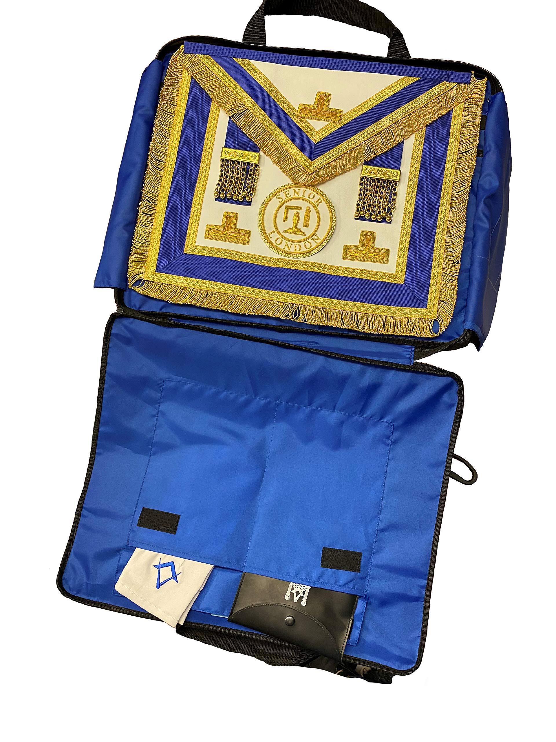Custodia massonica provinciale morbida di alta qualità | Leggero - Materiale Cordura impermeabile | Regalo di alta qualità per uomini massoni, Nero , 17 X 20 Inches, moderno