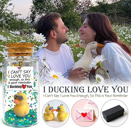 Miniatura 2 de Juego de 2 mensajes de aniversario con texto en inglés "I Love You in a Bottle Presents Cute Romantic Valentines Gifts for Him Her Boyfriend