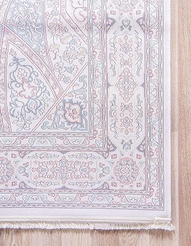 Miniatura 10 de Unique Loom Colección Narenj Adams - Alfombra rectangular (8 x 10 pies, color marfilborgoña)