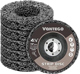 Vantego Paint Stripper Discs 4-1/2" 5-Pack for Angle Grinder Rust and Paint Removal Wheels for Metal and Wood