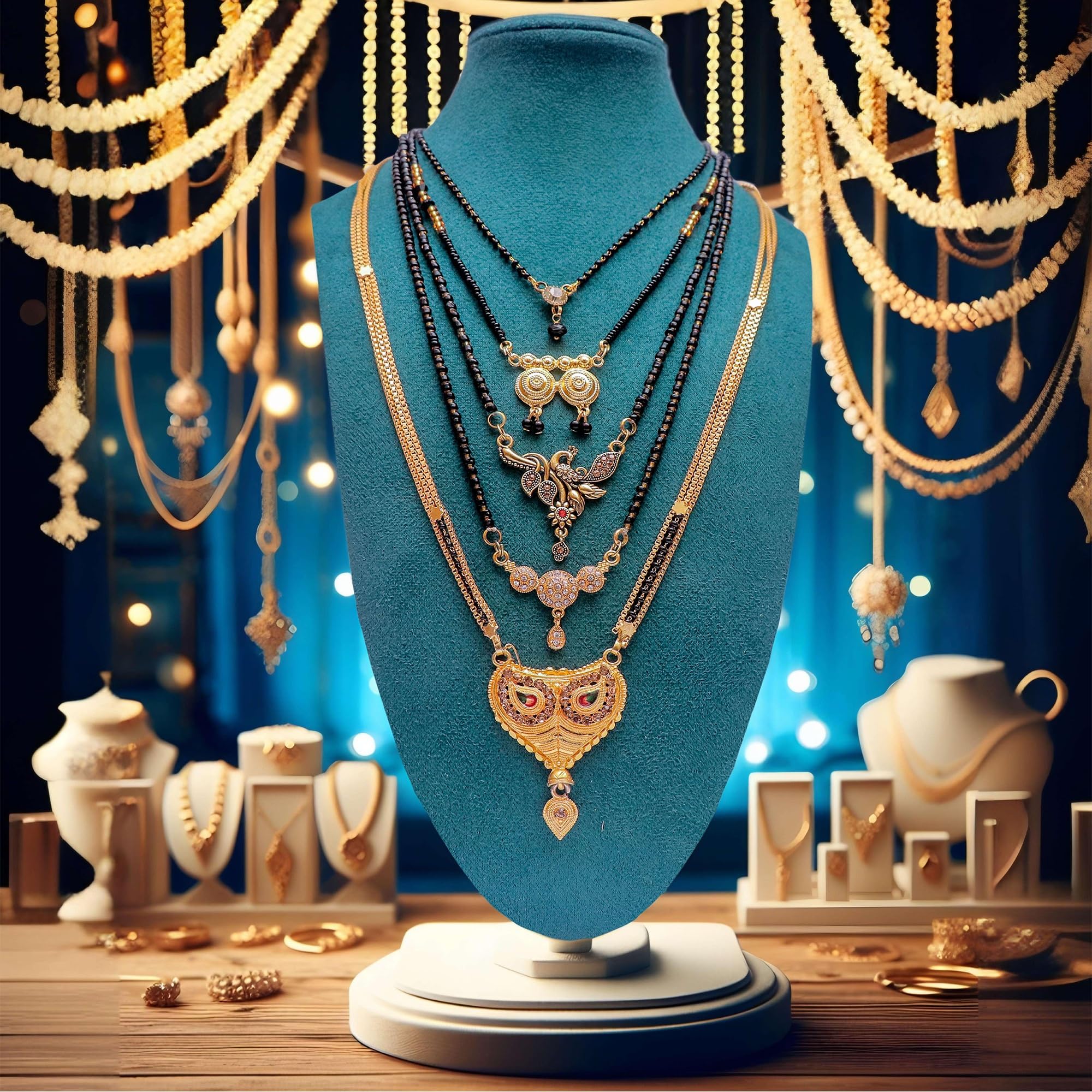 Modern Mangalsutra Combo Pack 5 sets