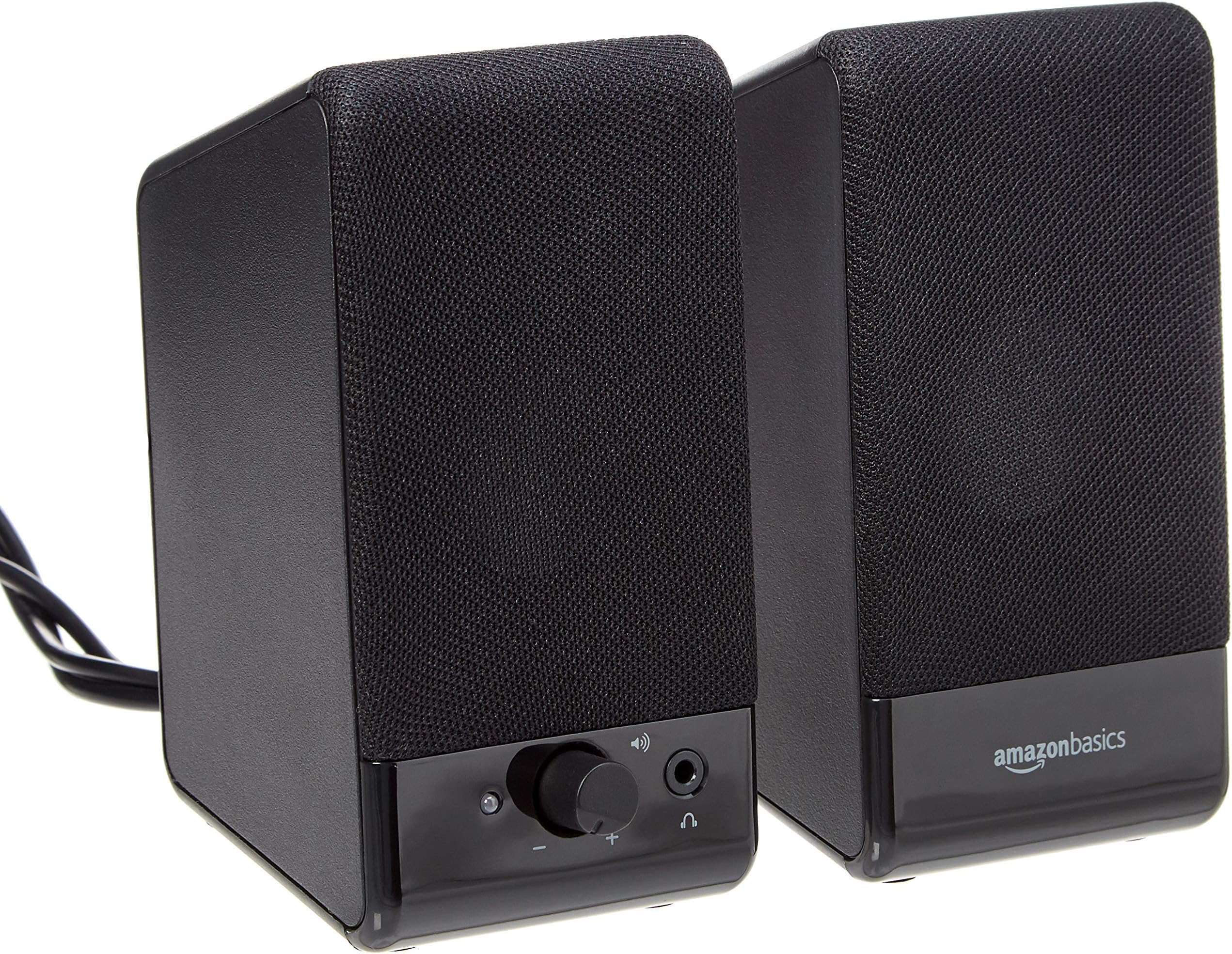 Amazon Basics Computer Speakers For Desktop or Laptop PC, USB-Powered, Black