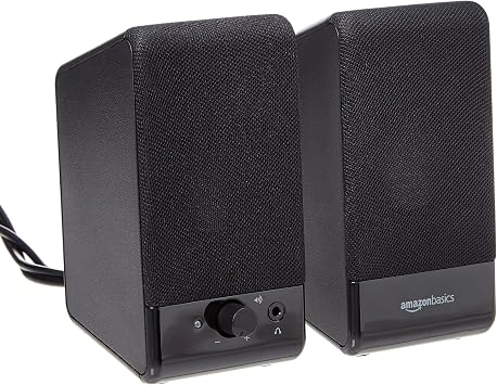 Amazon Basics 13.5 cm Black USB Wired Desktop Laptop Speakers