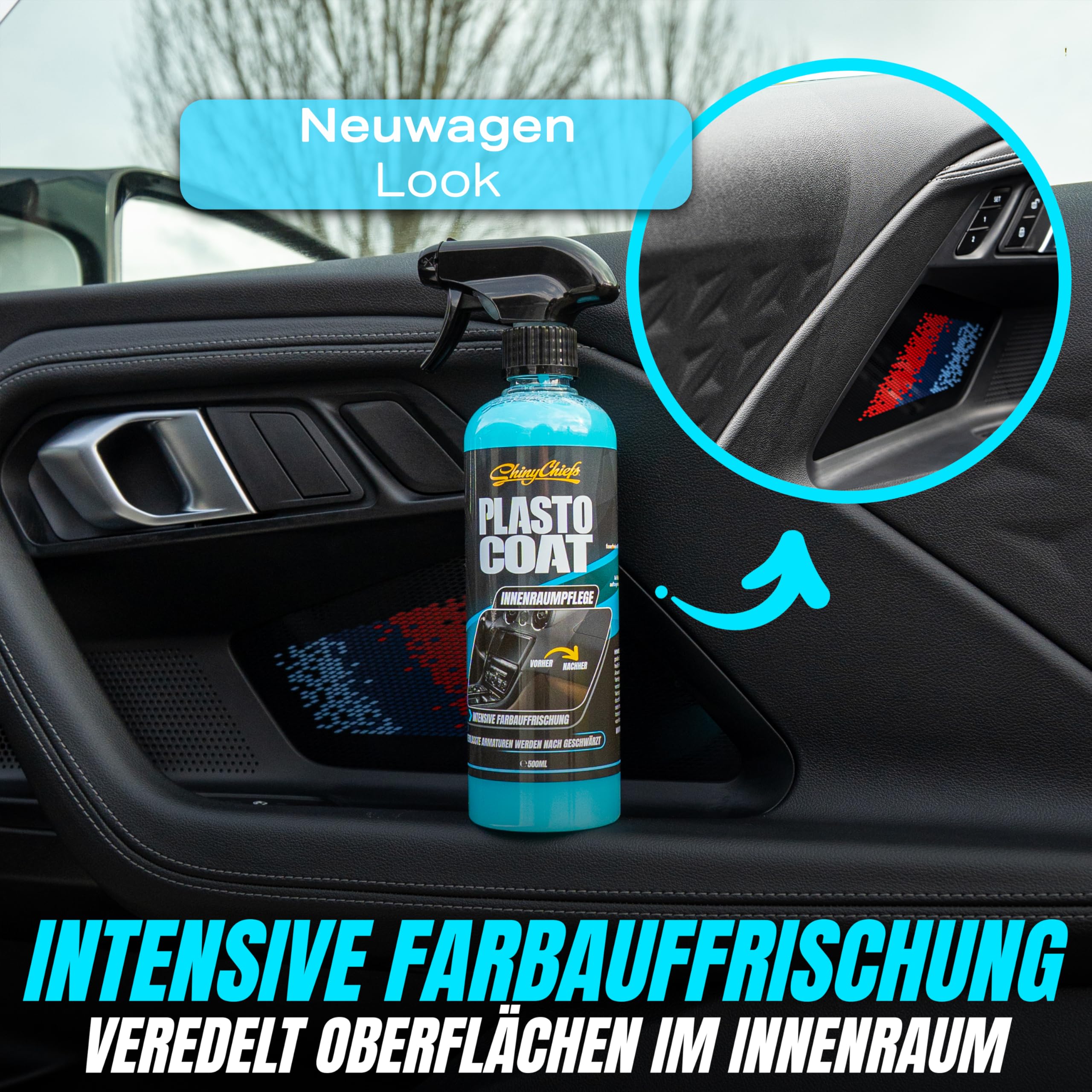 ShinyChiefs Clean & Protect Interior Kit - 2X 500ml & 2X Microfasertuch