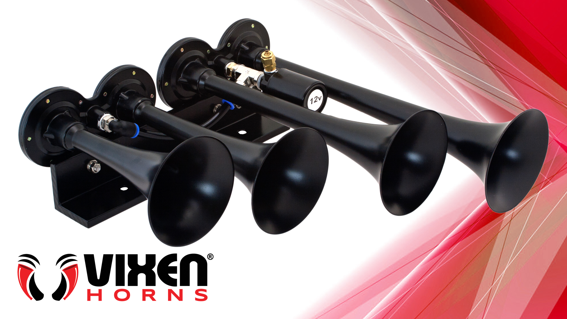 Amazon.com: Vixen Horns Train Horn for Truck/Car. 4 Air Horn Black