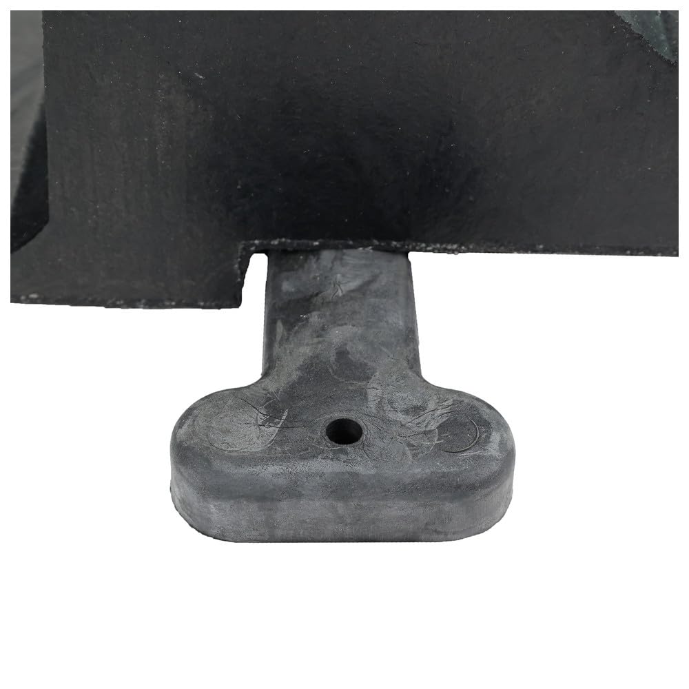 Dönges Gummischlauchbrücke, B, 2 x B, C oder D (Gummibrücke Überfahrhilfe Überfahrschutz Kabelbrücke Schlauchbrücke), aus schwarzem Vollgummi, seitliche Reflexstreifen