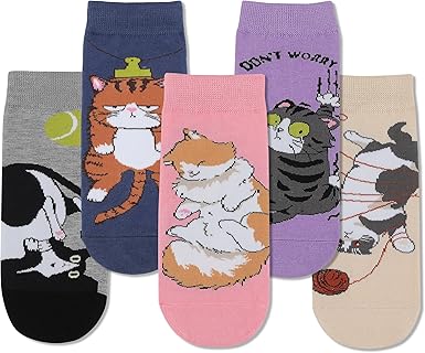 Funny Animal Socks for Women - Cute Dog and Cat Socks, Colorful Novelty Funny Socks for Animal Lover