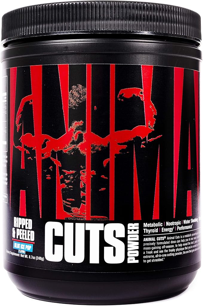 Amazon Com Universal Nutrition Animal Cuts Powder Metabolic Enhancer Nootropics Carnitine Tyrosine Diuretic Great Tasting Blue Ice Pop 42 Count Health Household