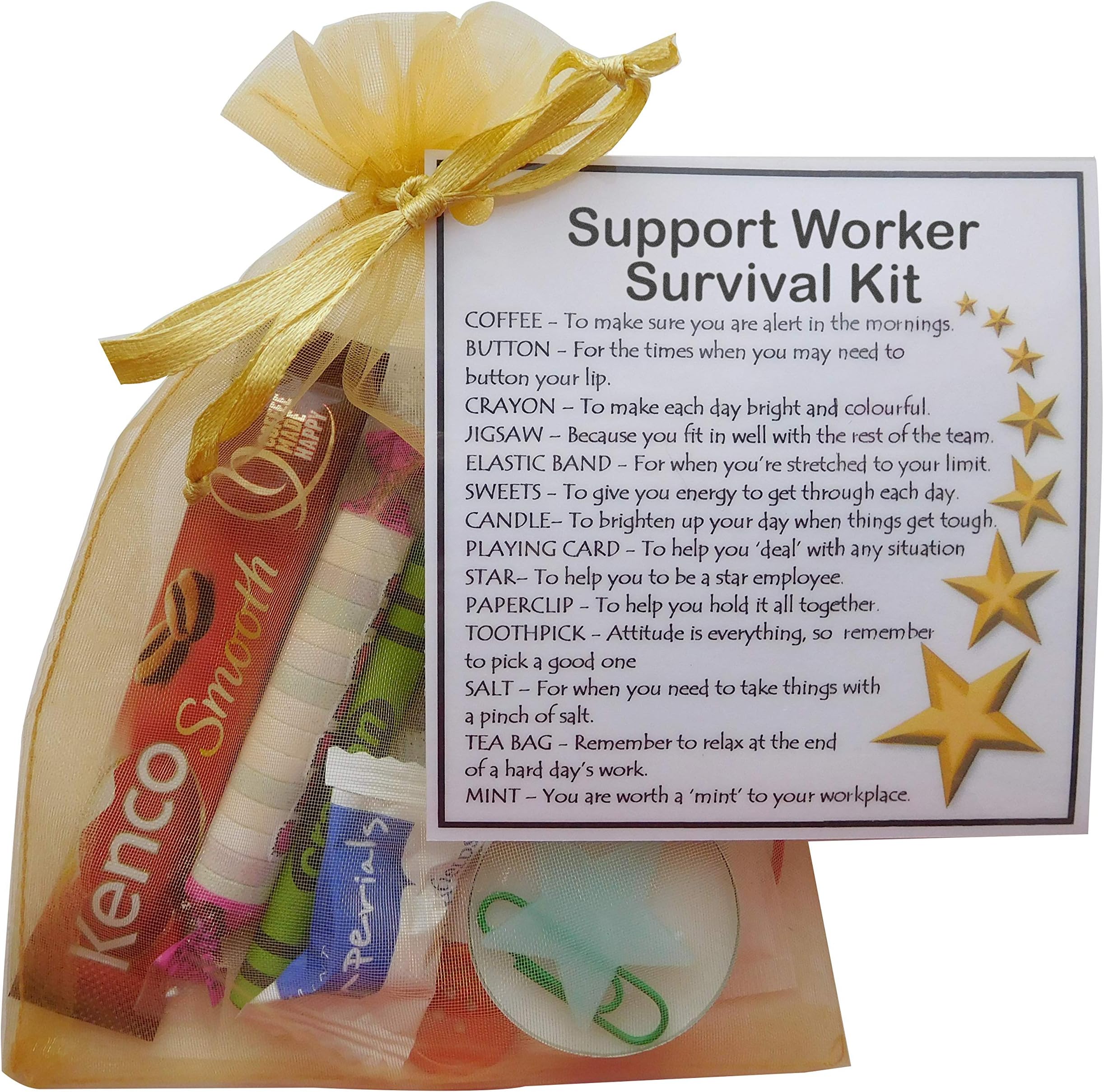 Support Worker Survival Kit (New job, Support Worker gift, Secret santa gift for Support Worker gift)