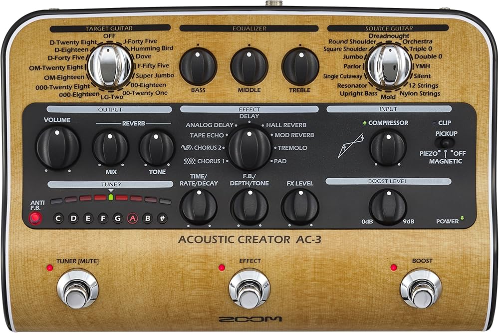 Pedaleira para Violão Zoom AC-3 : Amazon.com.br: Instrumentos Musicais