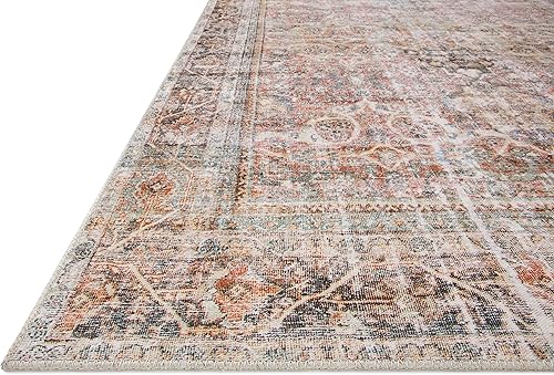 Miniatura 4 de Loloi II Adrian Collection ADR-05 - Alfombra decorativa tradicional de 5 pies y 0 pulgadas x 7 pies y 6 pulgadas, diseño de atardecer y carbón